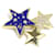 Spilla Chanel Coco Mark Star Argento Blu D'oro Blu navy  - vista 1