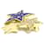 Spilla Chanel Coco Mark Star Argento Blu D'oro Blu navy  - vista 3