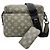 Borsa a tracolla Louis Vuitton Monogram Shadow Trio Messenger Bianco Cachi