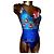 Autre Marque Liberti Beachwear einteiliger Badeanzug in Blau mit Blumenprint
