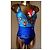 Autre Marque Liberti Beachwear einteiliger Badeanzug in Blau mit Blumenprint - Ansicht 4