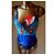 Autre Marque Liberti Beachwear einteiliger Badeanzug in Blau mit Blumenprint - Ansicht 5
