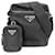 Borsa a tracolla in nylon nero Prada