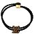 Bracciale Charm Monogram LV Rodeo da uomo Louis Vuitton Nero D'oro