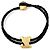 Bracciale Charm Monogram LV Rodeo da uomo Louis Vuitton Nero D'oro - vista 2