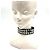 Collana choker in pelle Prada Nero Bianco - vista 2