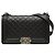 Le Boy Bolsa de Alça Chanel Boy Matelassé Coco Mark Chain Preto