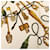 Hermès Hermes Carre 90 LES CLES THE KEYS Lenço de seda Vermelho Multicor - vista 3