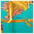 Hermès Hermes Carre 90 LES RUBANS DU CHEVAL Sciarpa Blu Multicolore - vista 4