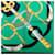 Hermès Sciarpa Hermes Carre 90 Eperon d'Or Verde Blu navy - vista 5