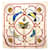 Hermès Sciarpa Hermes Carre 90 Springs Bianco Multicolore