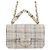 Borsa a tracolla con catena in tweed grigio Chanel Marrone