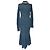 Alexander Mcqueen Strickmidi-Kleid aus blauer Wolle mit Schmuckkragen