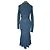 Alexander Mcqueen Strickmidi-Kleid aus blauer Wolle mit Schmuckkragen - Ansicht 3