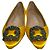 Décolleté basse Manolo Blahnik Jewel Buckle in raso giallo - vista 2