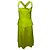 Vestido midi de cuello cuadrado Roland Mouret en algodón verde neón