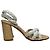 Sandali Gianvito Rossi 85 in rafia intrecciata e pelle bianca Bianco