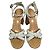 Sandali Gianvito Rossi 85 in rafia intrecciata e pelle bianca Bianco - vista 3