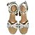 Sandali Gianvito Rossi 85 in rafia intrecciata e pelle bianca Bianco - vista 5