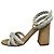 Sandali Gianvito Rossi 85 in rafia intrecciata e pelle bianca Bianco - vista 6
