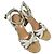 Sandali Gianvito Rossi 85 in rafia intrecciata e pelle bianca Bianco - vista 7