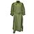 Vestido camisa midi com cinto e bolso de aba em algodão oliva Alexander Mcqueen Verde Verde oliva