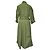 Vestido camisa midi com cinto e bolso de aba em algodão oliva Alexander Mcqueen Verde Verde oliva - vista 3
