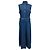 Vestido camisero sin mangas con cinturón en denim azul MSGM
