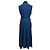 Vestido camisero sin mangas con cinturón en denim azul MSGM - vista 3