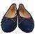 Timeless Ballerine in Tweed Chanel Interlocking CC Logo Blu Navy in Cotone - vista 2
