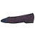 Timeless Ballerine in Tweed Chanel Interlocking CC Logo Blu Navy in Cotone - vista 4
