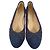 Timeless Ballerine in Tweed Chanel Interlocking CC Logo Blu Navy in Cotone - vista 5