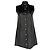 Mini vestido de botões Prada em couro preto