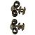 Timeless Orecchini Chanel Crystal CC Bow Drop in metallo dorato Stampa python - vista 2