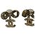 Timeless Orecchini Chanel Crystal CC Bow Drop in metallo dorato Stampa python - vista 4