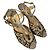 Jimmy Choo Python Embossed Strappy Sandals in Animal Print Leather Python print - view 7