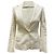 Blazer Lanvin de botonadura sencilla en lino blanco Crudo