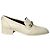 Timeless Mocassini Wingtip Chanel con accento a catena in pelle bianca Bianco Crudo