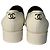 Timeless Mocassini Wingtip Chanel con accento a catena in pelle bianca Bianco Crudo - vista 3