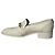 Timeless Mocassini Wingtip Chanel con accento a catena in pelle bianca Bianco Crudo - vista 4