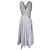 Autre Marque Abito midi con scollo a V Alexander Mcqueen in cotone viola Porpora - vista 3