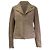 Timeless Giacca in denim Chanel con zip in cotone marrone Rosso