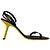 Sandali con tacco Loewe Petal Ankle Strap in pelle di capra nera Nero