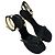 Sandali con tacco Loewe Petal Ankle Strap in pelle di capra nera Nero - vista 7