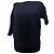 JW Anderson J.W. Anderson 3/4 Dolman-Ärmel Pullover mit Boot Ausschnitt aus Navy Merino-Wolle Blau Marineblau