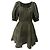 Robe courte à volants et manches bouffantes Ulla Johnson en coton olive Vert Vert olive