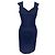 Mini abito con scollo a V Roland Mouret in cotone blu navy