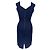 Mini abito con scollo a V Roland Mouret in cotone blu navy - vista 3