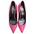 Décolleté a punta Saint Laurent in pelle rosa - vista 5