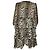 Ganni Mini-Stufenkleid mit Leopardenmuster aus braunem Polyester